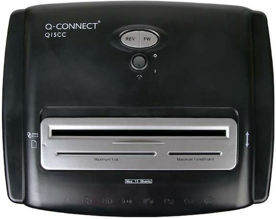 Q-Connect Καταστροφέας Εγγράφων 15 Φύλλων με Κάδο 35lt