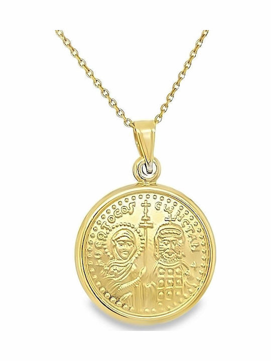 Xryseio Anhänger Kinder Amulett Beidseitig Konstantinato aus Weißgold 9K KN1107