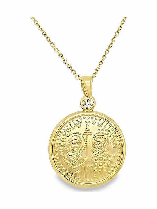 Xryseio Anhänger Kinder Amulett Beidseitig Konstantinato aus Weißgold 9K KN1104