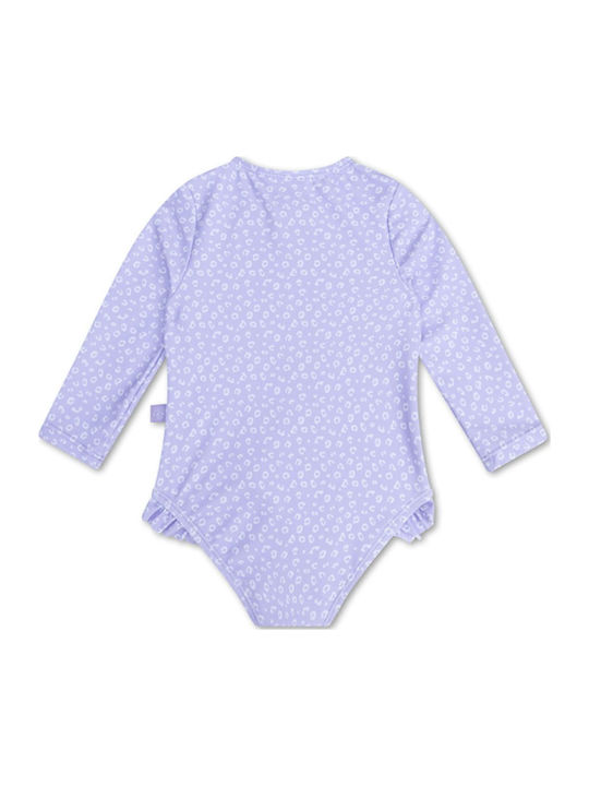 Swim Essentials Παιδικό Μαγιό Ολόσωμο με Μακρύ Μανίκι Lila Leopard