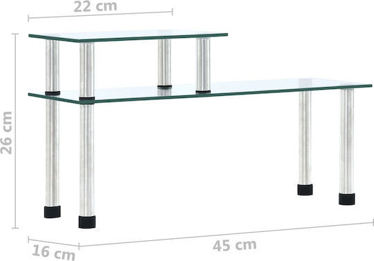 vidaXL Gewürzorganisator Glas Silberfarben