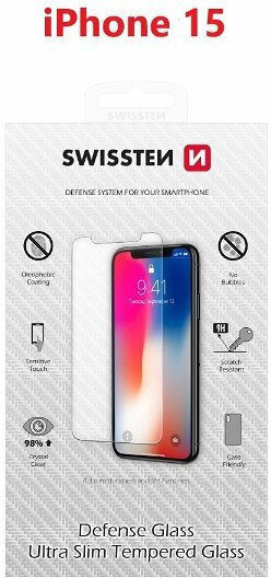 Swissten 2.5D 0.3mm Screen Protector (iPhone 15 Pro)