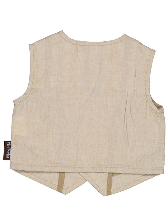 Mauli Kids Vest Cotton Beige (Beige)