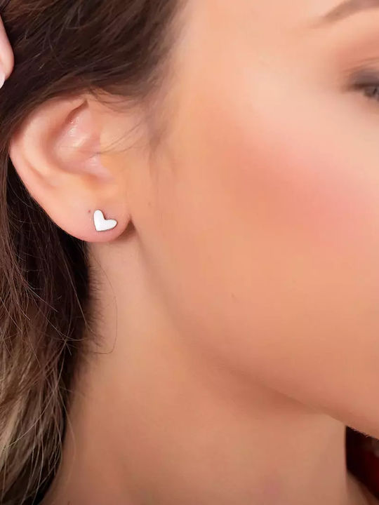 Oxzen Cercei Fetite Studs Inima Din Argint