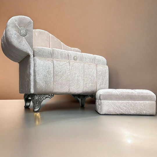 Olia Home Кръщелен куфар от велур 55x58x38εκ.