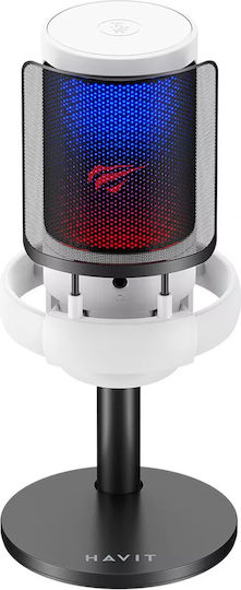 Havit GK50 Δυναμικό Microfon 3.5mm de birou pentru Studio în Culoarea White