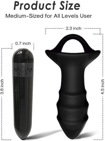 Armony Anal Plug mit kabelloser Funktion und Vibration Schwarz 16.15cm