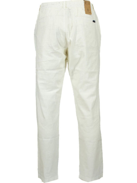 Pantaloni Bărbați Chino Regular Fit Albi