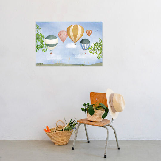 Mimi'lou Kids Wall Sticker Montgolfiere Aquarelle 59.9x39.8cm