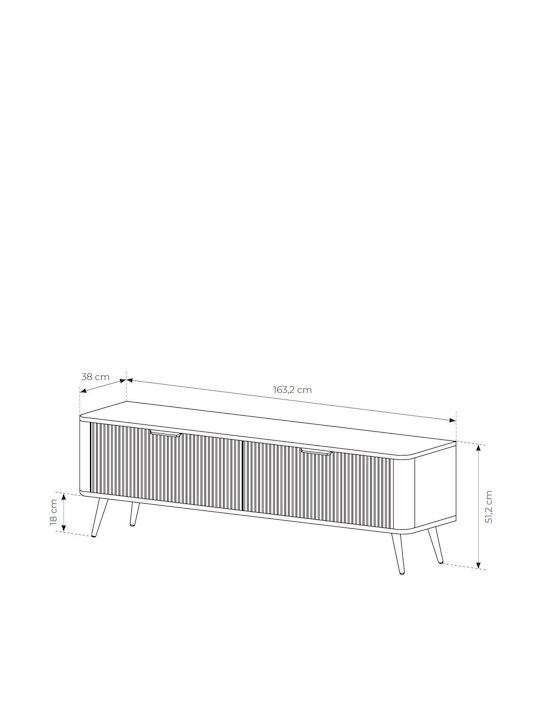 TV Stand Anthracite L163xD38xH51cm
