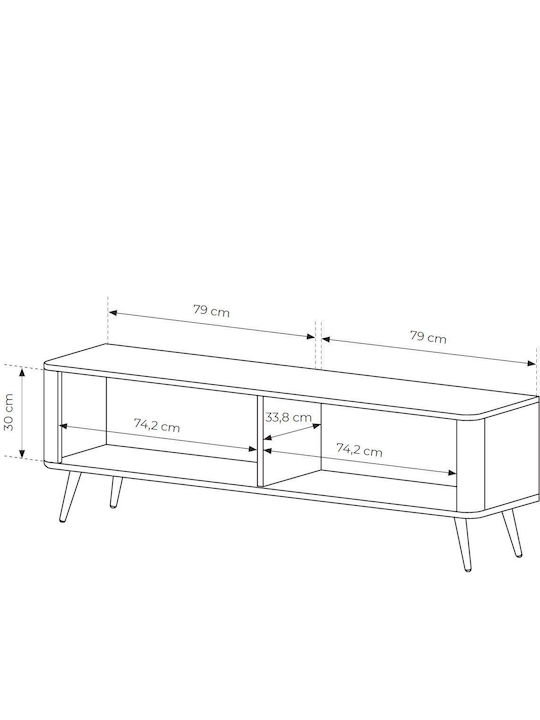 TV Stand Anthracite L163xD38xH51cm