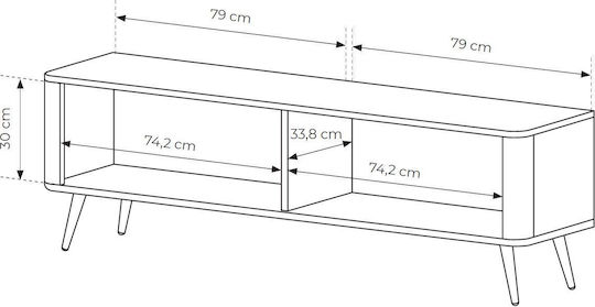 Έπιπλο Τηλεόρασης Ανθρακί Μ163xΠ38xΥ51cm