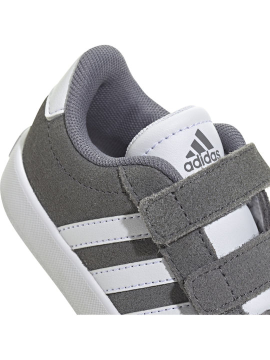 VL Court 3.0 Cf Kids Sneakers With Hoop & Loop Closure Grey