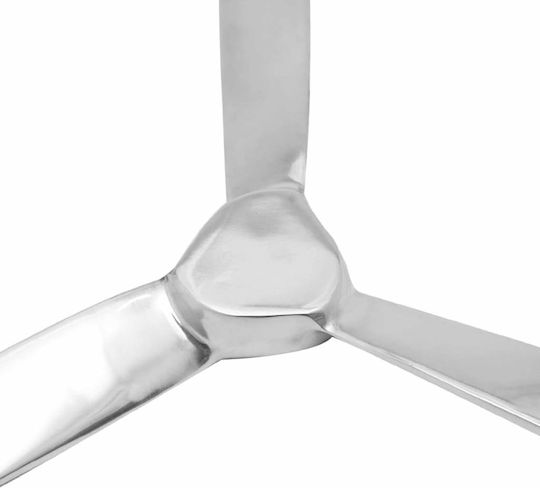 vidaXL Διακοσμητικό Τοίχου Ασημί από Μέταλλο 70x70cm
