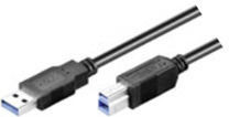 M-Cab USB 2.0 Cable USB-A male - USB-B male Μαύρο 3m 7300036