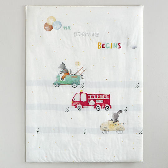 Nima Cotton Baby Quilt Little Adventure 100x140cm Red
