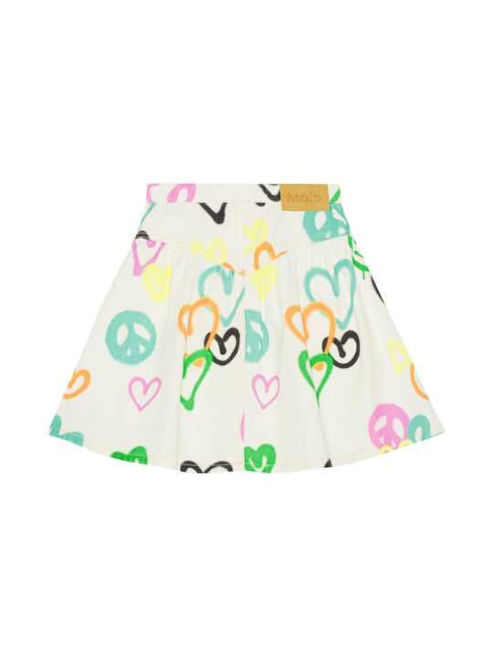 Molo Kids Denim Skirt White