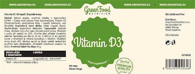 GreenFood Nutrition Vitamin D3 Vitamin 60 Mützen