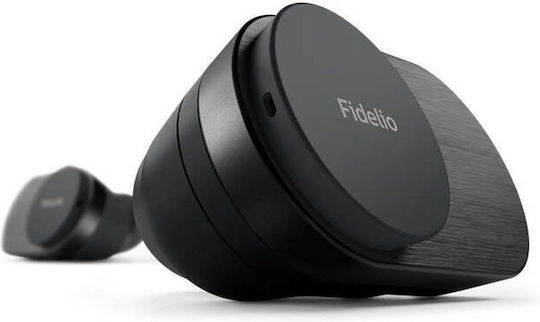 Philips Fidelio T1 In-ear Bluetooth Handsfree Ακουστικά με Αντοχή στον Ιδρώτα και Θήκη Φόρτισης Μαύρα