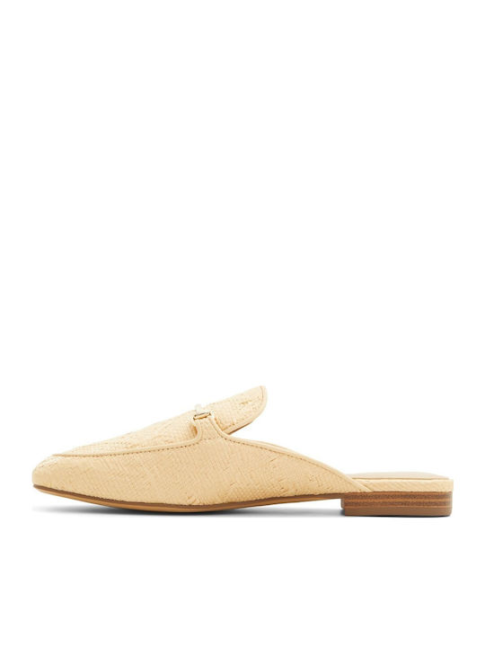 Mules mit Absatz in Beige Farbe