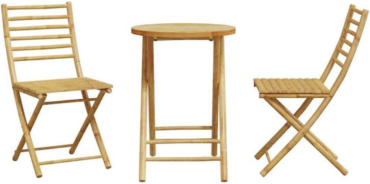 Garten- und Outdoor-Möbelsets für kleinen Raum 3 Stück Bambus
