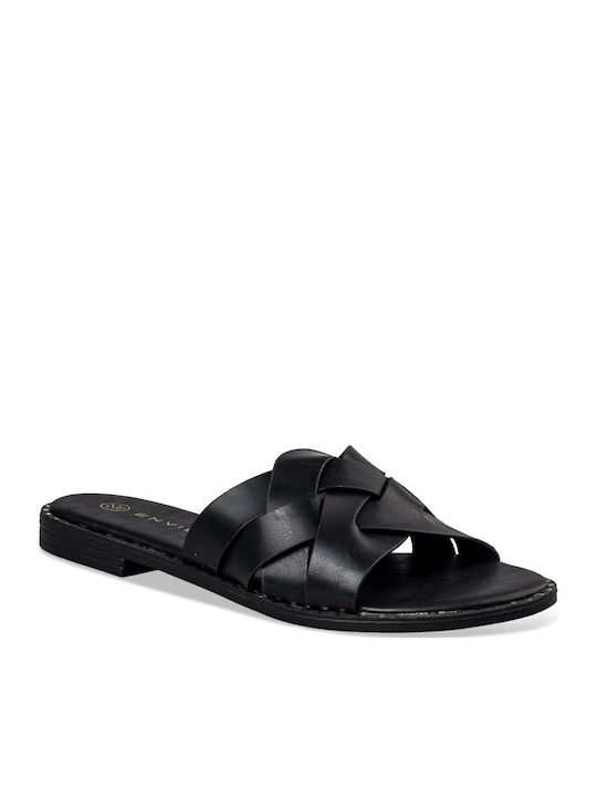 Women's Flat Sandals in Black Color