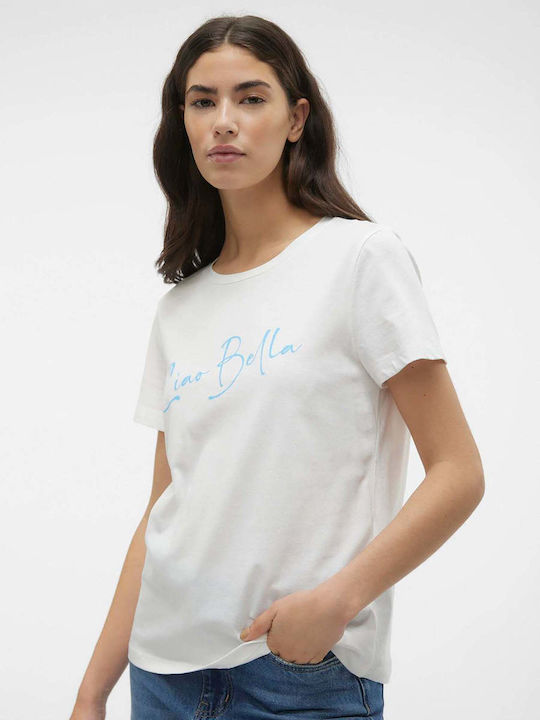 Vero Moda Γυναικείο T-shirt Λευκό