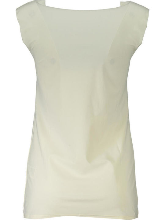 Damen Bluse Ärmellos White