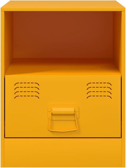 Noptiere Metalice Galbene 2buc 34.5x39x44cm
