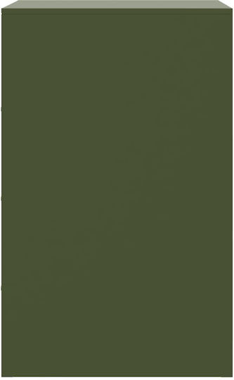 Metal Bedside Tables Green Set of 2 34.5x39x62cm