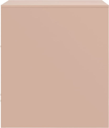 Metal Bedside Tables Pink Set of 2 34.5x39x44cm