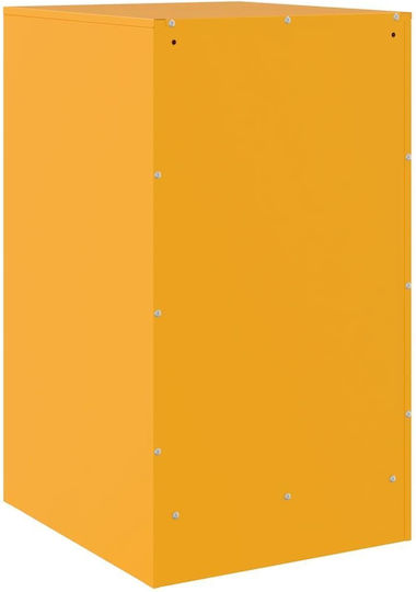 Metal Bedside Tables Yellow 2 Pieces 34.5x39x62cm