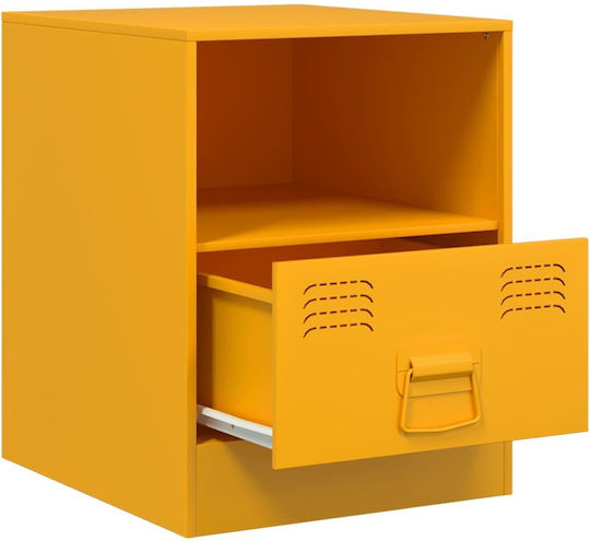 Noptiere Metalice Galbene 2buc 34.5x39x44cm