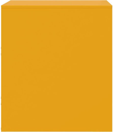 Noptiere Metalice Galbene 2buc 34.5x39x44cm