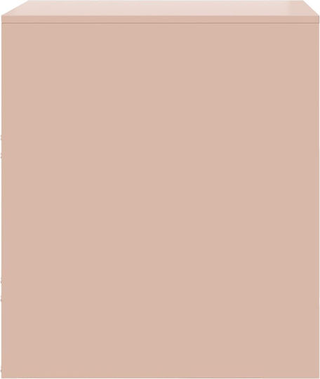 Κομοδίνο Μεταλλικό Ροζ 34.5x39x44cm