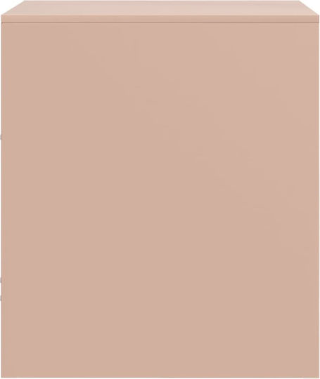 Κομοδίνο Μεταλλικό Ροζ 34.5x39x44cm