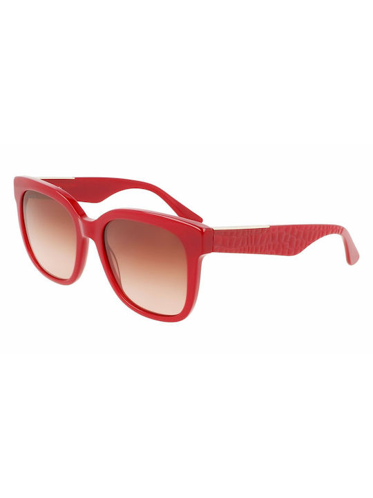 Lacoste Women's Sunglasses with Red Plastic Frame and Red Gradient Lens L970S-601