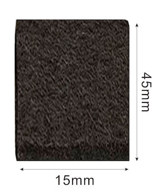 Tpster Τσοχάκια Ορθογώνια με Αυτοκόλλητο 15x45mm 16τμχ 34781