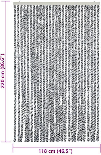 vidaXL Türvorhang Gray 118x220cm 4004882