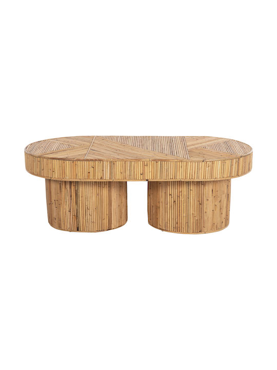 Round Side Table Gatsby Made of Bamboo Natural Color 39x39x39 cm