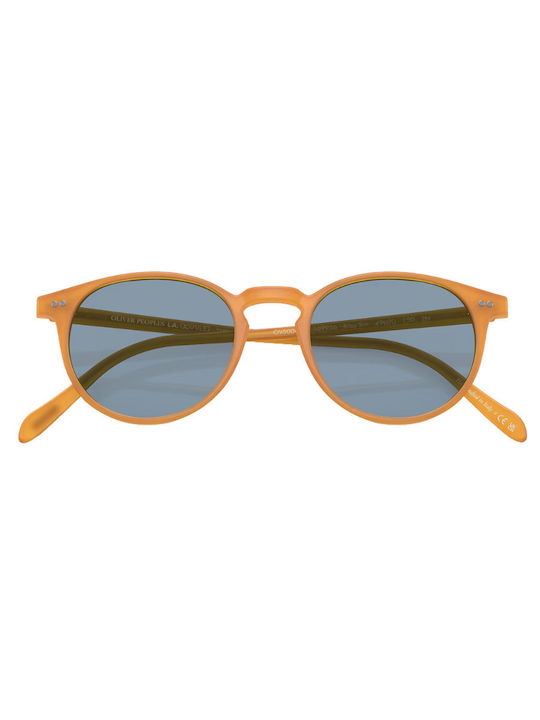 Oliver Peoples Riley Sun Unisex Γυαλιά Ηλίου με Πορτοκαλί Κοκκάλινο Σκελετό και Μπλε Φακό OV5004SU 169956