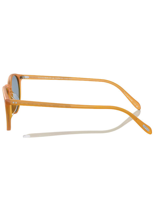 Oliver Peoples Riley Sun Unisex Γυαλιά Ηλίου με Πορτοκαλί Κοκκάλινο Σκελετό και Μπλε Φακό OV5004SU 169956