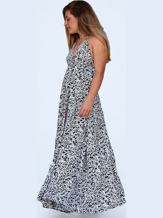 Sommer Maxi Damenkleid Blau