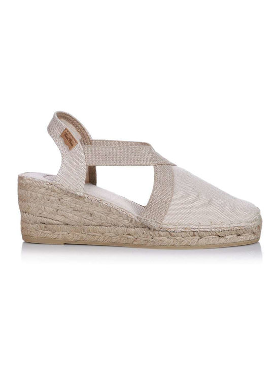 Toni Pons TERRA-V Women's Fabric Platform Espadrilles Beige