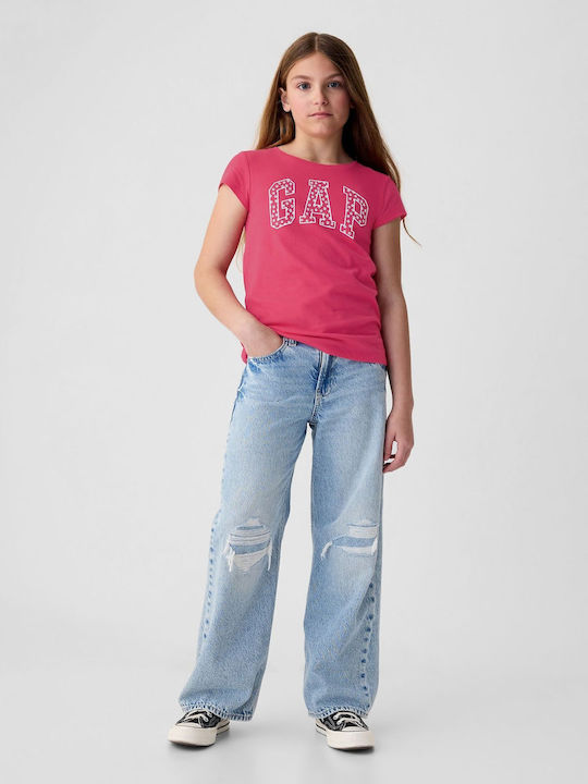 GAP Tricou pentru copii HIBISCUS ROZ 486 Logo