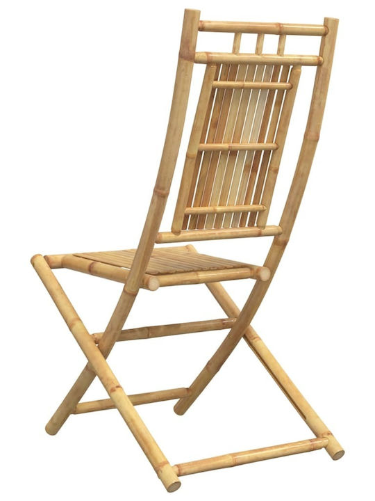 Scaun de exterior Bambus Bambus cu pernă 4buc 46x66x99cm
