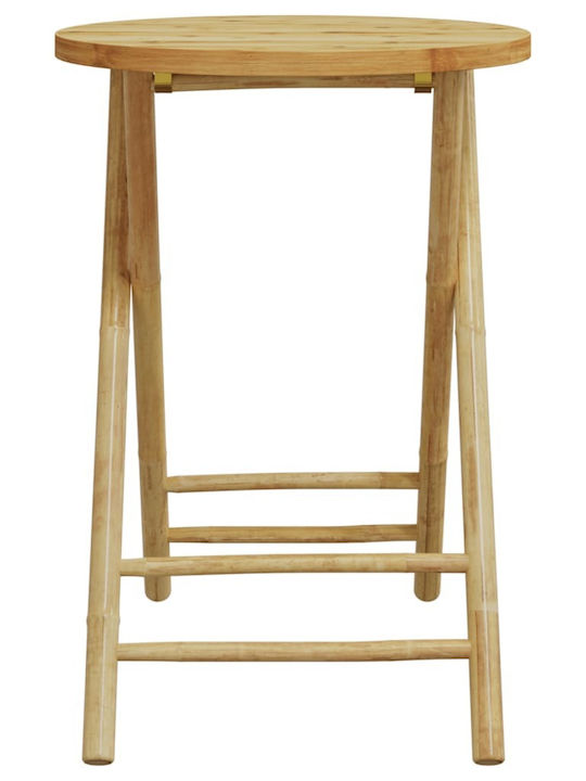 Outdoor Chair Bamboo Grey with Cushion 3pcs 59x51x87cm