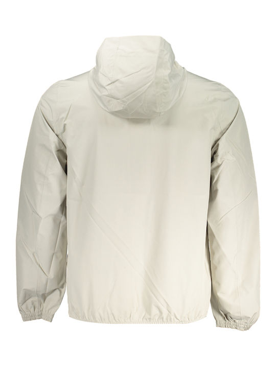 K-Way Herren Jacke Lässig Wasserdicht Beige