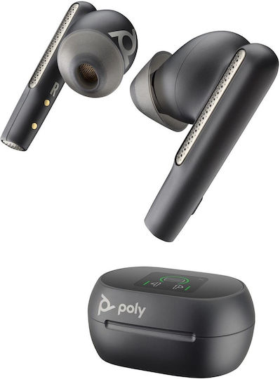 Poly Voyager Free 60+ UC In-ear Bluetooth Handsfree Earphones with Charging Case Carbon Black