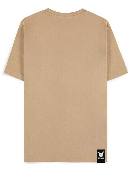 Difuzed Pikachu T-shirt Pokemon Beige Difuzed Pikachu T-shirt Pokemon Beige